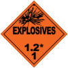 Explosives with a severe projection hazard